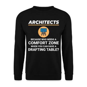 Architect Drafting Table Construction Architecture - Unisex Sweatshirt - black - Front - Alina (178cm) & Michal (187cm)