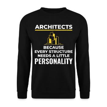 Architectes : chaque structure a besoin de personnalité ! 🏰 - Sweat-shirt Unisexe - noir - Devant - Alina (178cm) & Michal (187cm)