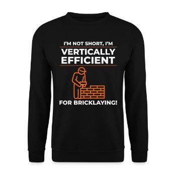 Bricklayer Bricklaying Vertical Efficiency Job - Unisex Sweatshirt - black - Front - Alina (178cm) & Michal (187cm)