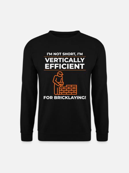 Bricklayer Bricklaying Vertical Efficiency Job - Unisex Sweatshirt - black