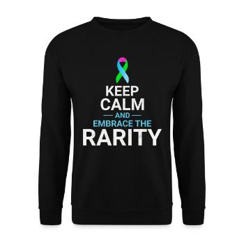 Rare Disease Awareness Embrace the Rarity - Unisex Sweatshirt - black - Front - Alina (178cm) & Michal (187cm)