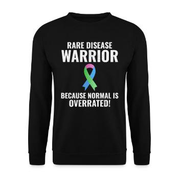 Rare Disease Warrior Empowering Awareness - Unisex Sweatshirt - black - Front - Alina (178cm) & Michal (187cm)