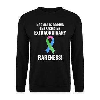 La sensibilisation aux maladies rares embrasse l’extraordinaire - Sweat-shirt Unisexe - noir - Devant - Alina (178cm) & Michal (187cm)