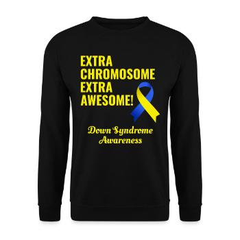 Jour du syndrome de Down chromosome supplémentaire extra génial - Sweat-shirt Unisexe - noir - Devant - Alina (178cm) & Michal (187cm)