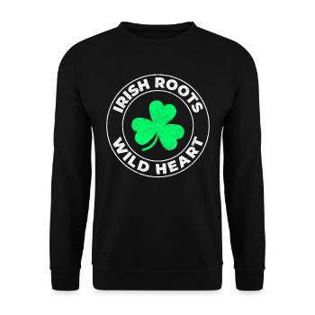 Wild Heart : Conception de fille irlandaise drôle - Sweat-shirt Unisexe - noir - Devant - Alina (178cm) & Michal (187cm)
