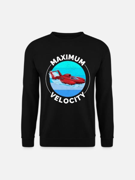 Wasserflugzeug Rennen Schnellboot Motorboot - Unisex Pullover - Schwarz
