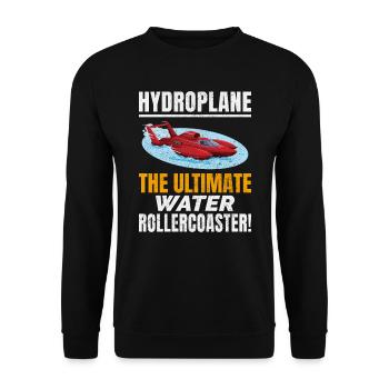 Hydroplane, Boat Racing, Rollercoaster Adventure, - Sweat-shirt Unisexe - noir - Devant - Alina (178cm) & Michal (187cm)