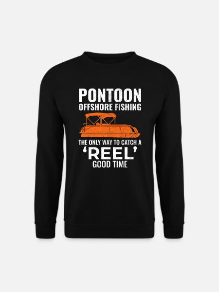 Pontonboot Motorboot Hochseefischen Lustig - Unisex Pullover - Schwarz