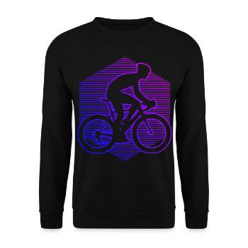 Rennradfahren Rennradfahrer Damen Roadbike - Unisex Pullover - Schwarz - Vorne - Alina (178cm) & Michal (187cm)