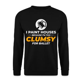 Peintre en bâtiment Peinture murale Décorateur d’intérieur - Sweat-shirt Unisexe - noir - Devant - Alina (178cm) & Michal (187cm)