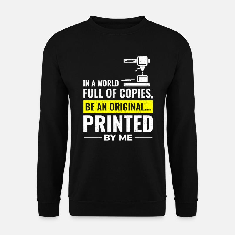 Imprimante 3D Impression 3D - Sweat-shirt Unisexe - noir