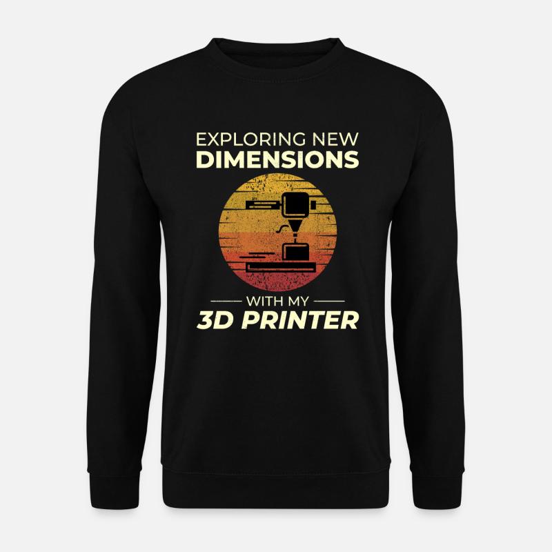 3D-Drucker 3D-Druck - Unisex Pullover - Schwarz
