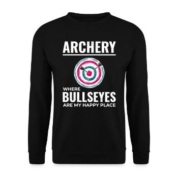 Tir à l’arc Cibles Archer Bullseye Tir Sport - Sweat-shirt Unisexe - noir - Devant - Alina (178cm) & Michal (187cm)