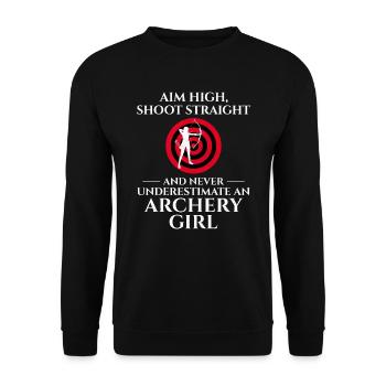 Tir à l’arc Cibles Archer Bullseye Tir Sport - Sweat-shirt Unisexe - noir - Devant - Alina (178cm) & Michal (187cm)