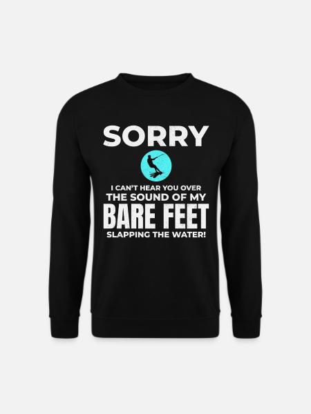 Barfuß Wasserski Extremsport Barfuß - Unisex Pullover - Schwarz