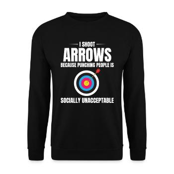 Tir à l’arc Cibles Archer Bullseye Tir Sport - Sweat-shirt Unisexe - noir - Devant - Alina (178cm) & Michal (187cm)