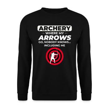 Tir à l’arc Cibles Archer Bullseye Tir Sport - Sweat-shirt Unisexe - noir - Devant - Alina (178cm) & Michal (187cm)