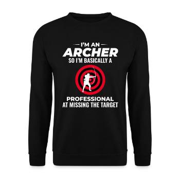 Tir à l’arc Cibles Archer Bullseye Tir Sport - Sweat-shirt Unisexe - noir - Devant - Alina (178cm) & Michal (187cm)
