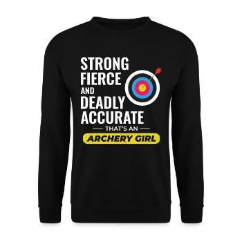 Tir à l’arc Cibles Archer Bullseye Tir Sport - Sweat-shirt Unisexe - noir - Devant - Alina (178cm) & Michal (187cm)