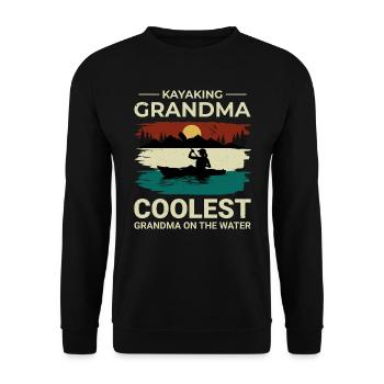kayaking Gradma Kayak Canoe Kayaker Funny - Unisex Sweatshirt - black - Front - Alina (178cm) & Michal (187cm)