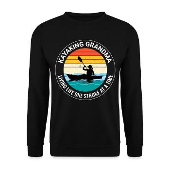 Kajakfahren Gradma Kajak Kanu Kajakfahrer Lustig - Unisex Pullover - Schwarz - Vorne - Alina (178cm) & Michal (187cm)