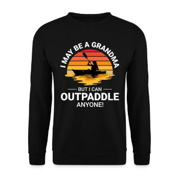 kayaking Gradma Kayak Canoe Kayaker Funny - Unisex Sweatshirt - black - Front - Alina (178cm) & Michal (187cm)
