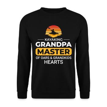 kayaking Gradpa Kayak Canoe Kayaker Funny - Unisex Sweatshirt - black - Front - Alina (178cm) & Michal (187cm)