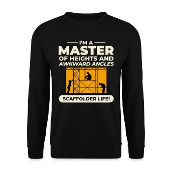 Plate-forme d’échafaudage d’échafaudage de constructeur d’échafaudages - Sweat-shirt Unisexe - noir - Devant - Alina (178cm) & Michal (187cm)