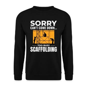 Scaffolder Scaffold Builder Scaffolding Platform - Unisex Sweatshirt - black - Front - Alina (178cm) & Michal (187cm)
