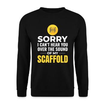 Scaffolder Scaffold Builder Scaffolding Platform - Unisex Sweatshirt - black - Front - Alina (178cm) & Michal (187cm)