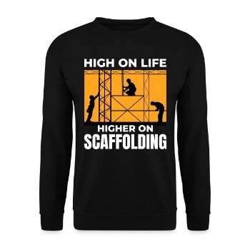 Plate-forme d’échafaudage d’échafaudage de constructeur d’échafaudages - Sweat-shirt Unisexe - noir - Devant - Alina (178cm) & Michal (187cm)