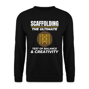 Scaffolder Scaffold Builder Scaffolding Platform - Unisex Sweatshirt - black - Front - Alina (178cm) & Michal (187cm)