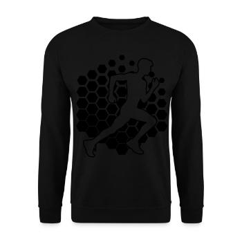 Jogging de fitness pour femmes Jogging pour hommes - Sweat-shirt Unisexe - noir - Devant - Alina (178cm) & Michal (187cm)