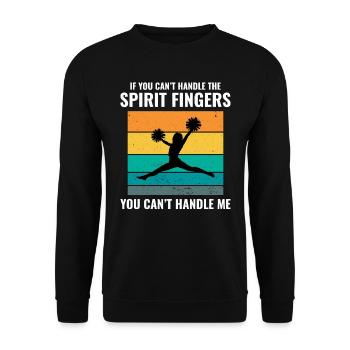 Pom-pom girl Cheerleading Girl Cheering Cheer Squad - Sweat-shirt Unisexe - noir - Devant - Alina (178cm) & Michal (187cm)