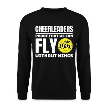 Pom-pom girl Cheerleading Girl Cheering Cheer Squad - Sweat-shirt Unisexe - noir - Devant - Alina (178cm) & Michal (187cm)