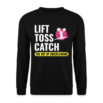Cheerleader Cheerleading Girl Jubel Cheer Squad - Unisex Pullover - Schwarz - Vorne - Alina (178cm) & Michal (187cm)
