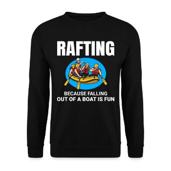Rafting Team Raft Wildwasser Rafter Paddel Lustig - Unisex Pullover - Schwarz - Vorne - Alina (178cm) & Michal (187cm)