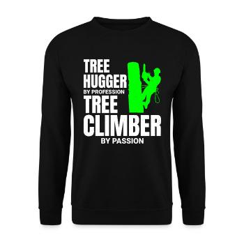 Baumpfleger Baumchirurg Kletterer Klettertrimmer - Unisex Pullover - Schwarz - Vorne - Alina (178cm) & Michal (187cm)
