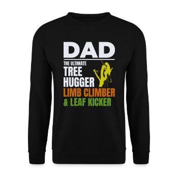 Baumpfleger Vater Baumchirurg Kletterer Klettertrimmer - Unisex Pullover - Schwarz - Vorne - Alina (178cm) & Michal (187cm)