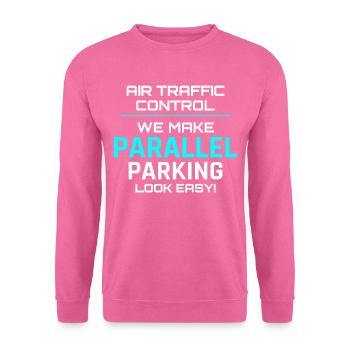 Contrôleur de la circulation aérienne ATC Aviation Humour Avion - Sweat-shirt Unisexe - rose - Devant