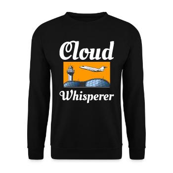Air Traffic Controller ATC Aviation Humor Airplane - Unisex Sweatshirt - black - Front - Alina (178cm) & Michal (187cm)