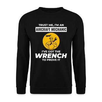 Mécanicien d’aéronefs Technicien d’entretien aéronautique - Sweat-shirt Unisexe - noir - Devant - Alina (178cm) & Michal (187cm)
