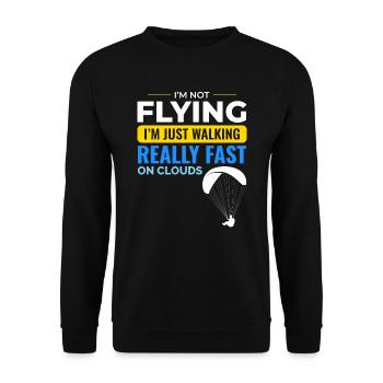 Paramotor Pilot Paramotoring Powered Paraglider - Unisex Sweatshirt - black - Front - Alina (178cm) & Michal (187cm)