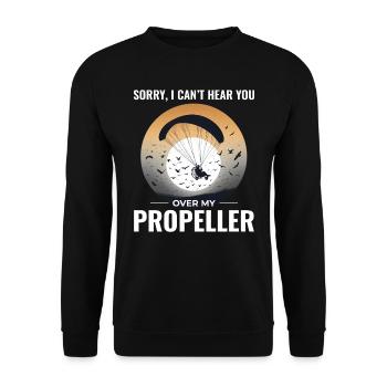 Paramotor Pilot Paramotoring Powered Paraglider - Unisex Sweatshirt - black - Front - Alina (178cm) & Michal (187cm)