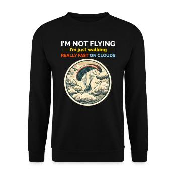 Motorschirmpilot Motorschirm Motorschirm - Unisex Pullover - Schwarz - Vorne - Alina (178cm) & Michal (187cm)