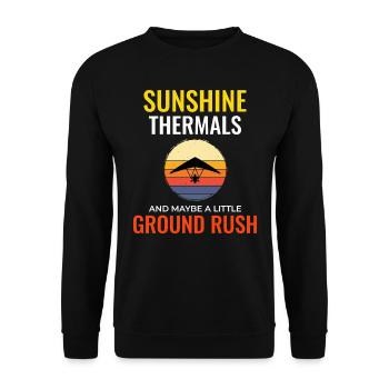 Drachenfliegen Luftsport Abenteuer Segelflug Pilot - Unisex Pullover - Schwarz - Vorne - Alina (178cm) & Michal (187cm)