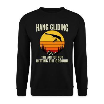Drachenfliegen Luftsport Abenteuer Segelflug Pilot - Unisex Pullover - Schwarz - Vorne - Alina (178cm) & Michal (187cm)