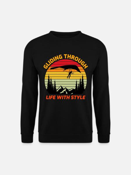 Deltaplane Sports aériens Aventure Pilote de vol à voile - Sweat-shirt Unisexe - noir