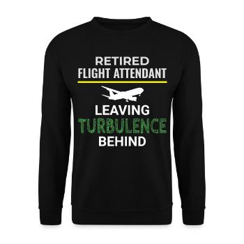 Retired Flight Attendant Aviation Cabin Crew - Unisex Sweatshirt - black - Front - Alina (178cm) & Michal (187cm)