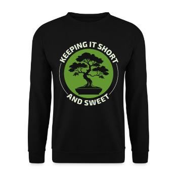 Japanischer Bonsai Gärtner Baum Sammler Gartenarbeit - Unisex Pullover - Schwarz - Vorne - Alina (178cm) & Michal (187cm)